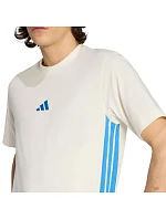 Pánské tričko adidas Essentials 3 Stripes cream KC0888 pánské