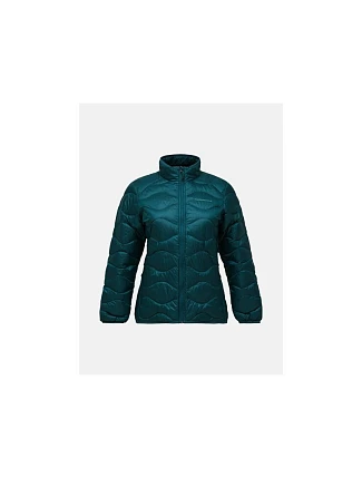 Dámská péřová bunda PEAK PERFORMANCE W Helium Down Jacket, zelená barva Dámská péřová bunda PEAK PERFORMANCE W Helium Down Jacket, zelená barva