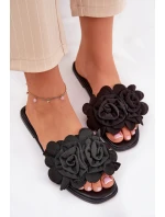 Ploché Dámské Pantofle S Mašlí Černé Tobin