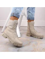 Kožené pohodlné zateplené boty Rieker W RKR613 beige