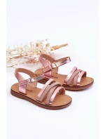 Dětské sandály s popruhy Růžove Isla Dětské sandály s popruhy Růžove Isla