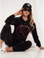 VIP PRIVATE dámský velurový komplet černý FashionStreet AY0872