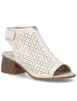 Remonte béžové Remonte dámské kožené sandály Rieker R8777-60 Remonte béžové Remonte dámské kožené sandály Rieker R8777-60