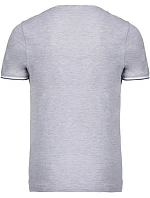 Kariban K 374 Pánské piqué tričko s výstřihem do V 20.K374 oxford grey/navy/white Kariban K 374 Pánské piqué tričko s výstřihem do V 20.K374 oxford grey/navy/white