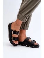 Dámské pantofle na platformě Big Star Černá