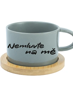 NEMLUVTE NA MĚ - šedý hrníček makronka 200 ml