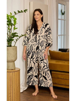 Pyžamo Mefemi Aurora PS63 3/4 S–2XL s rozepínáním Pyžamo Mefemi Aurora PS63 3/4 S–2XL s rozepínáním