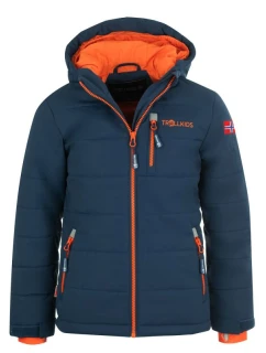 Dětská lyžařská bunda Trollkids Hemsedal Snow Jacket XT mystic blue/orange hardy blue (513-142)