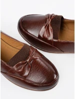 Módní  polobotky hnědé dámské na klínku