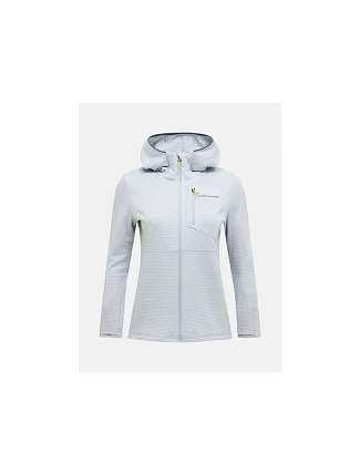 Dámská mikina PEAK PERFORMANCE W Trail Polartec Power Grid Zip Hood, šedá Dámská mikina PEAK PERFORMANCE W Trail Polartec Power Grid Zip Hood, šedá