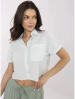 Košile NM KS KA 01148.50P bílá zelená