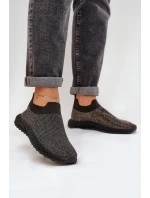 Dámské nazouvací sportovní boty se zdobením – černé