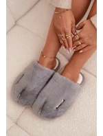 Dámské huňaté pantofle – šedé Belinna
