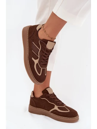 Nízké dámské tenisky Brenelle – hnědé