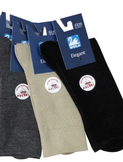 PÁNSKÉ ELEGANTNÍ HLADKÉ PONOŽKY S POLYESTEREM, PÁNSKÉ