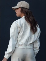 Dámská béžová bomber bunda SERRO s vázáním FashionStreet TY4478