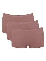 SLOGGI – GO Daily Cotton: 3× šortkové kalhotky z kartáčované organické bavlny Sloggi