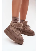 Dámské sněhule na platformě Big Star – hnědé