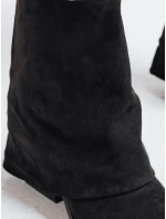 Dámské semišové kozačky s širokým svrškem černé FashionStreet ZY1026 Dámské semišové kozačky s širokým svrškem černé FashionStreet ZY1026