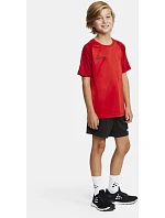Craft Teamwear Squad Go Contrast Jersey Jr Dětské kontrastní sportovní tričko 82.2727 bright red/express Craft Teamwear Squad Go Contrast Jersey Jr Dětské kontrastní sportovní tričko 82.2727 bright red/express