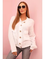 Dámská mušelínová košile s dlouhým rukávem bílá