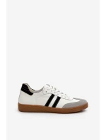 Zazoo N1068 Kožené Nízké Dámské Tenisky Bílé