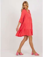 Šaty D73761M30214C korálová Šaty D73761M30214C korálová