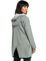 B091 Mikina na zip Oversized - černá B091 Mikina na zip Oversized - černá
