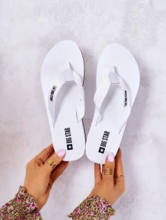 Dámské žabky na klínku Big Star - bílá