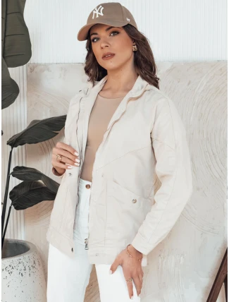 Dámská džínová bunda BERENICES light beige FashionStreet TY4309 Dámská džínová bunda BERENICES light beige FashionStreet TY4309