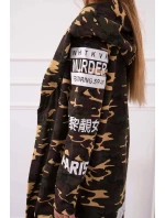 Slipová bunda khaki+béžová