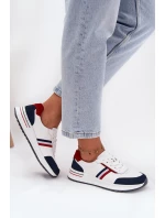 Dámské kožené sportovní boty bílo-tmavě modré Lorvessa Dámské kožené sportovní boty bílo-tmavě modré Lorvessa