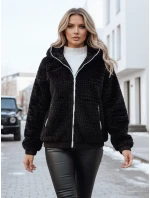 Dámská kožešinová bunda s kapucí černá FashionStreet TY5271