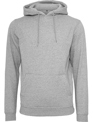Build your Brand BY 011 Mikina s kapucí z těžké bavlny 56.0011 heather grey Build your Brand BY 011 Mikina s kapucí z těžké bavlny 56.0011 heather grey