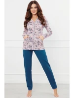 Italská móda Lacenta long r. long sp. color:print/jeans