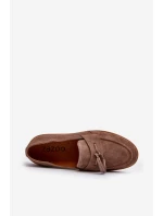 Pánské semišové mokasíny polobotky Zazoo 1566 hnědé Pánské semišové mokasíny polobotky Zazoo 1566 hnědé