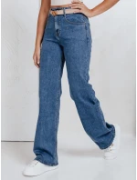 Dámské modré džíny s širokými nohavicemi FashionStreet UY2770 Dámské modré džíny s širokými nohavicemi FashionStreet UY2770
