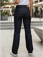 Dámské džíny bootcut s vysokým pasem tmavě modré FashionStreet UY2956