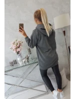 Mikina s kapucí a nášivkami grafitová Mikina s kapucí a nášivkami grafitová