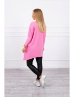 Oversize halenka ve světle růžové barvě Oversize halenka ve světle růžové barvě