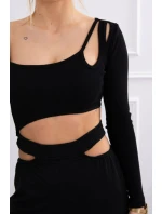 Souprava s halenkou černá Souprava s halenkou černá