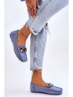 Dámské semišové mokasíny s krystaly Modre Lucille