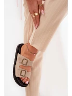 Dámské Sandály Na Platformě S Přezkami Béžové Simbes Dámské Sandály Na Platformě S Přezkami Béžové Simbes