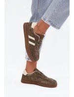 Dámské semišové tenisky na platformě tmavě zelené Sylviona Dámské semišové tenisky na platformě tmavě zelené Sylviona