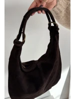 Kabelka z přírodního semiše čokoládová Floriah