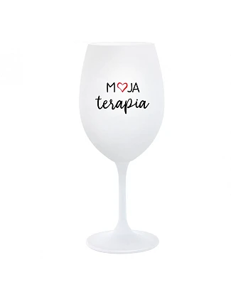 MOJA TERAPIA - biely pohár na víno 350 ml