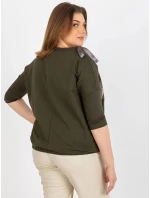 Dámská halenka EM BZ HW 20 478.42P Khaki tmavě zelená - FPrice Dámská halenka EM BZ HW 20 478.42P Khaki tmavě zelená - FPrice