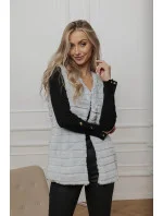 Světle šedá kožešinová vesta s podšívkou (2114) Světle šedá kožešinová vesta s podšívkou (2114)