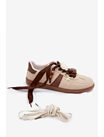 Dámské tenisky s ozdobami béžové Lelora