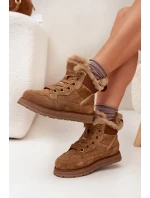 Dámské sněhule na platformě s kožešinkou Big Star – camel Dámské sněhule na platformě s kožešinkou Big Star – camel